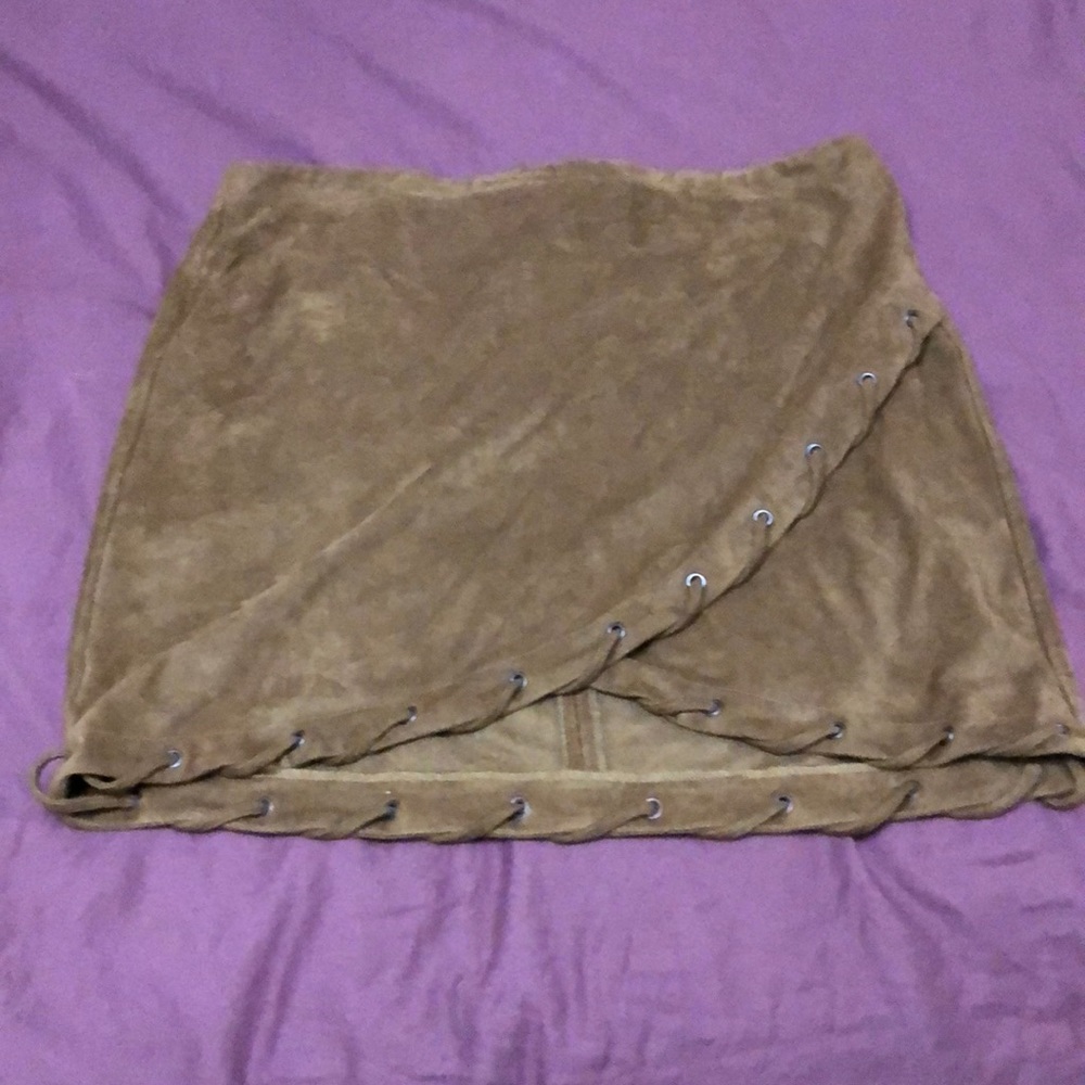 Express Faux Suede Skirt